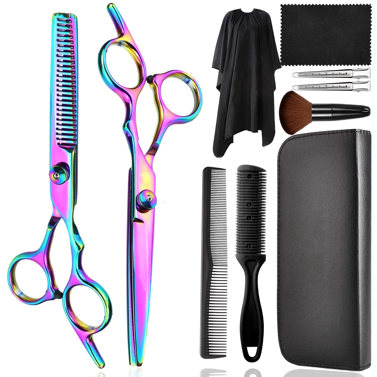 Premium Professional Hairdressing Scissors Kit 10 Pieces - Stainless Steel