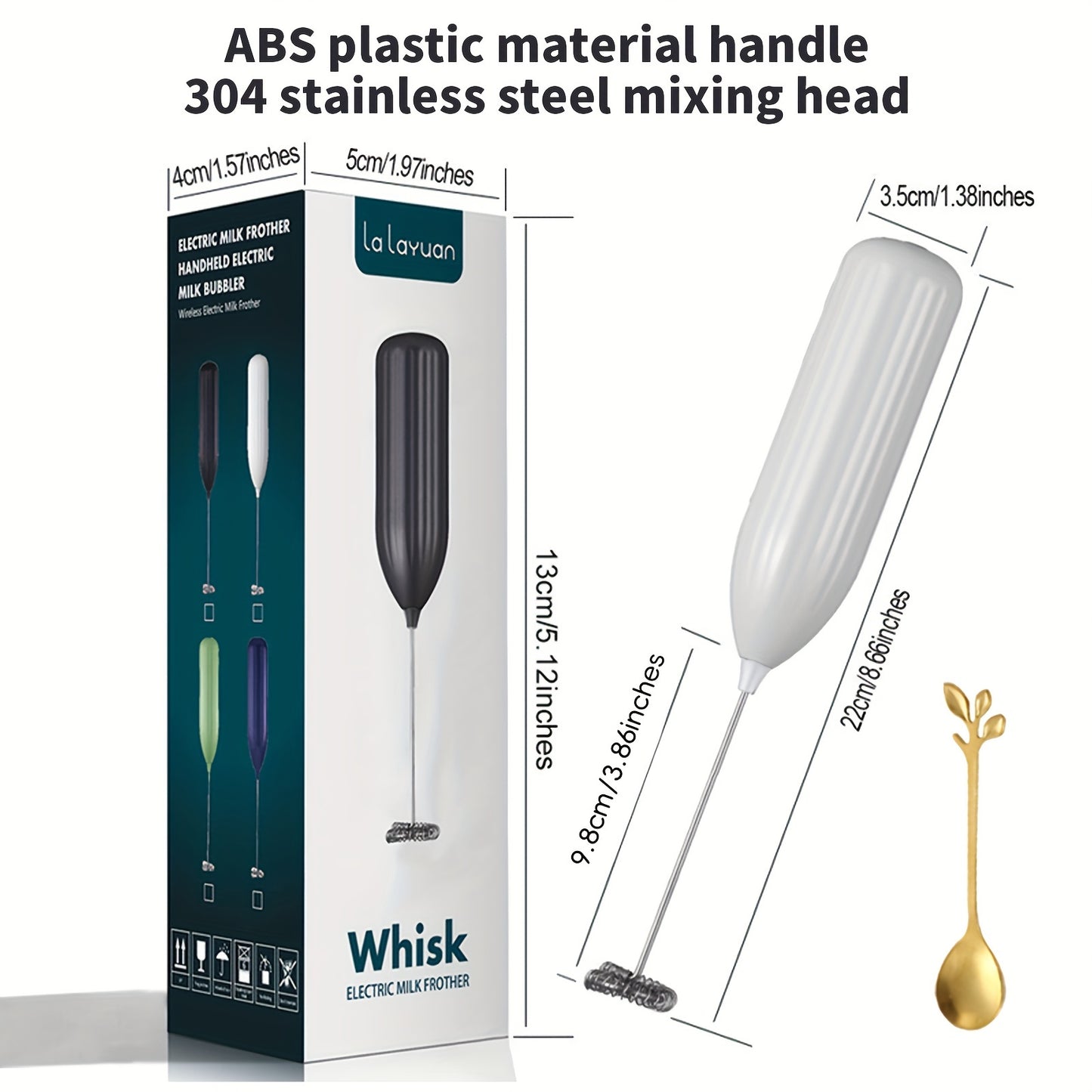 Mousseur à Lait Électrique Puissant - Mini Fouet Portable Café Cappuccino