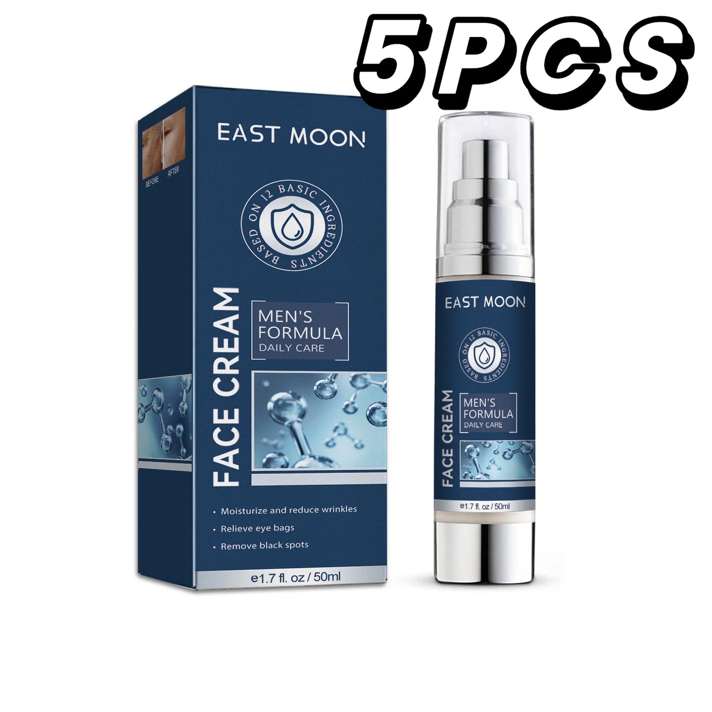 6 in 1 Men's Face Moisturizer - Anti-Aging Collagen