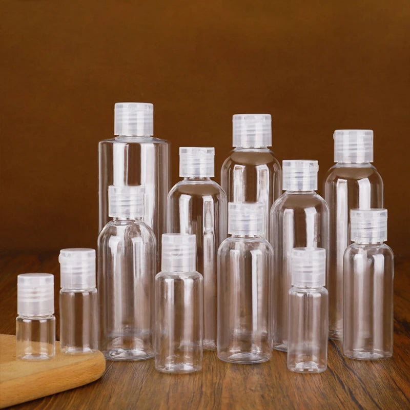 Set of 50 Multi-Size Plastic Squeeze Bottles - DIY Cosmetic Travel