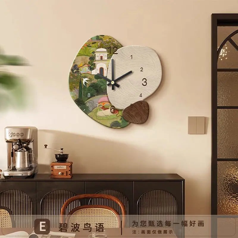 Horloge Murale Peinture Décorative Antique - Calendrier Perpétuel Salon