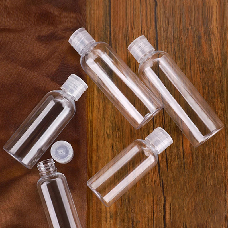 Set of 50 Multi-Size Plastic Squeeze Bottles - DIY Cosmetic Travel