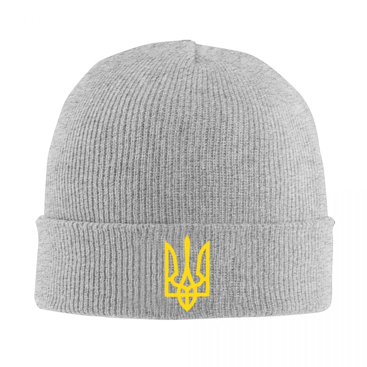 Bonnet ukrainien personnalisé chapeau mode tricot chapeau hommes unisexe adulte blason drapeau ukrainien chaud hiver Skullies bonnets casquettes