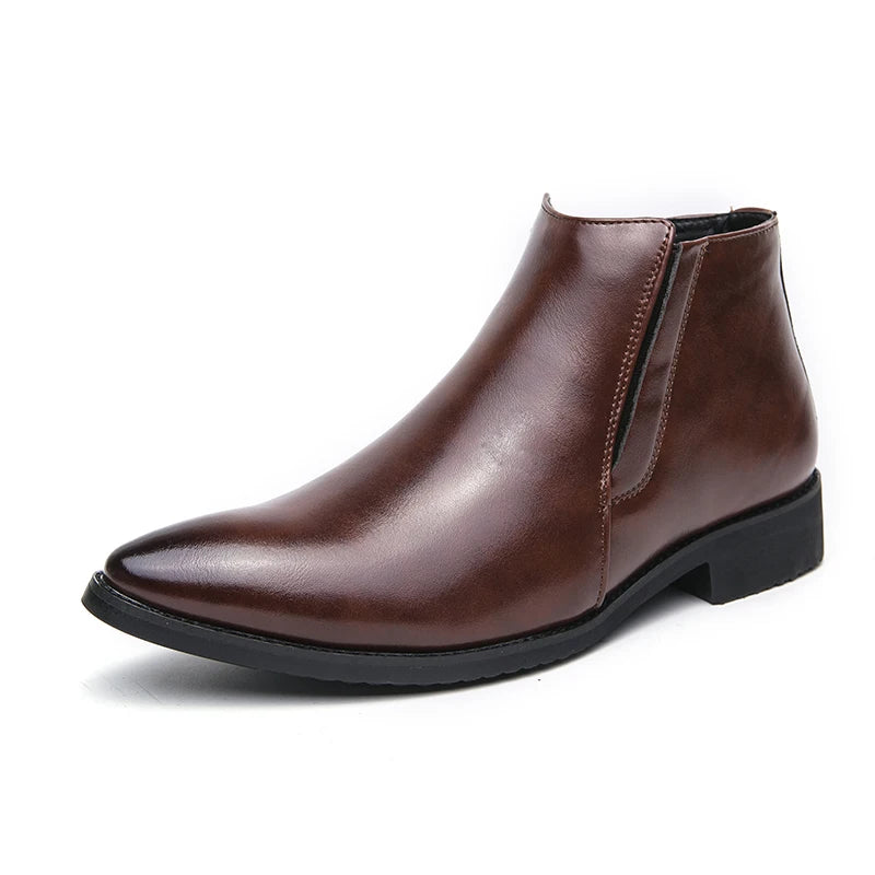 Bottines Homme Élégantes Style Britannique - Cuir Premium