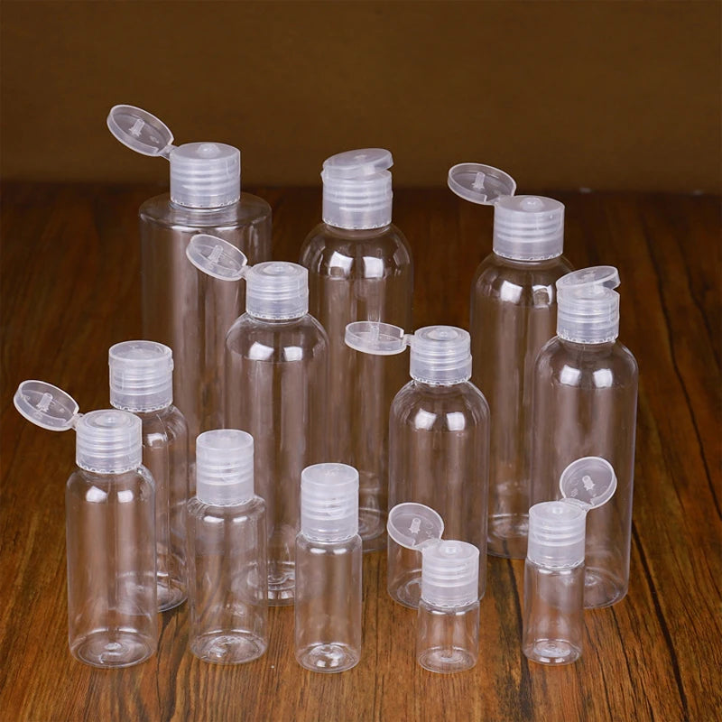 Set of 50 Multi-Size Plastic Squeeze Bottles - DIY Cosmetic Travel