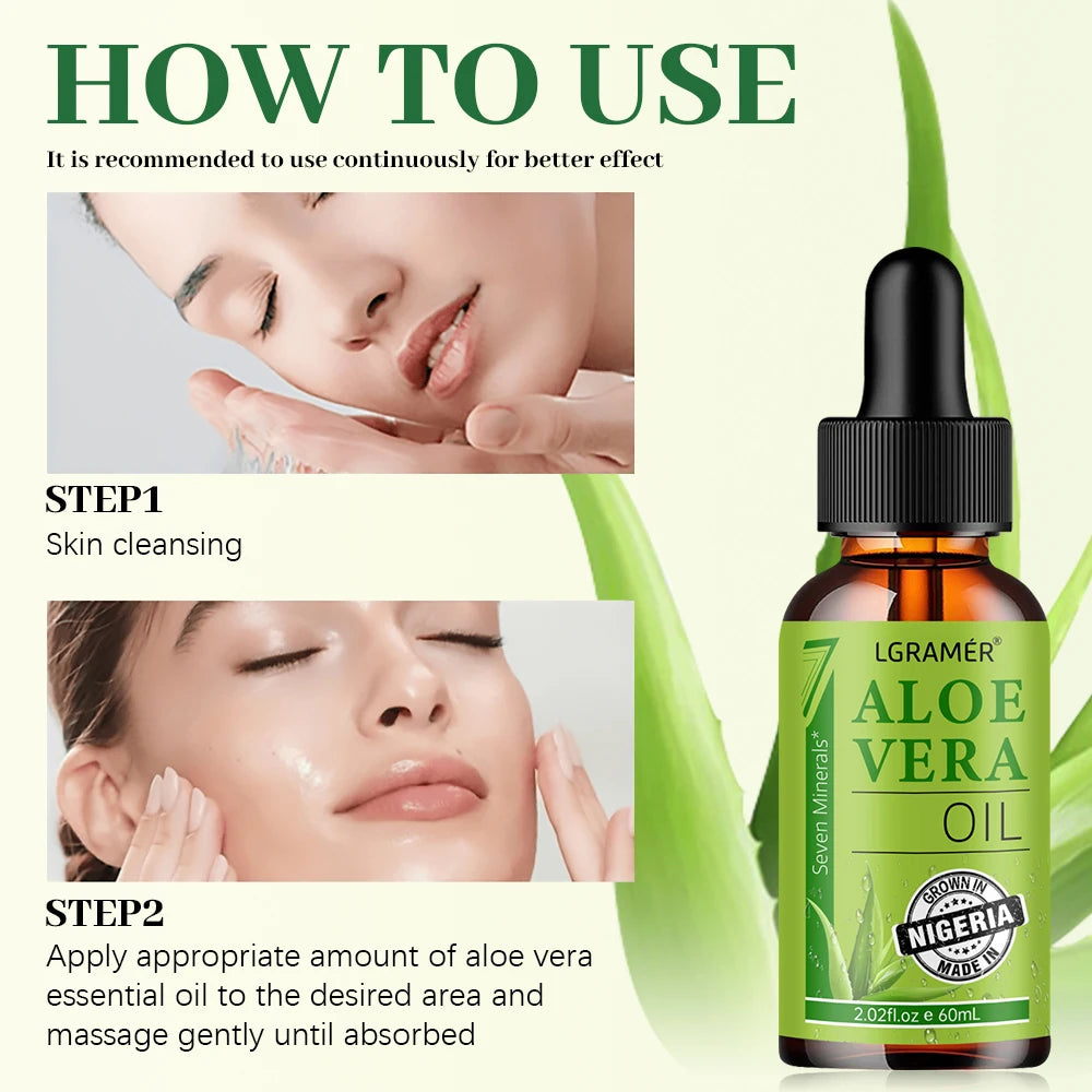 Aloe Vera Moisturizing Face Oil - Smooth Tender Skin Care Essence