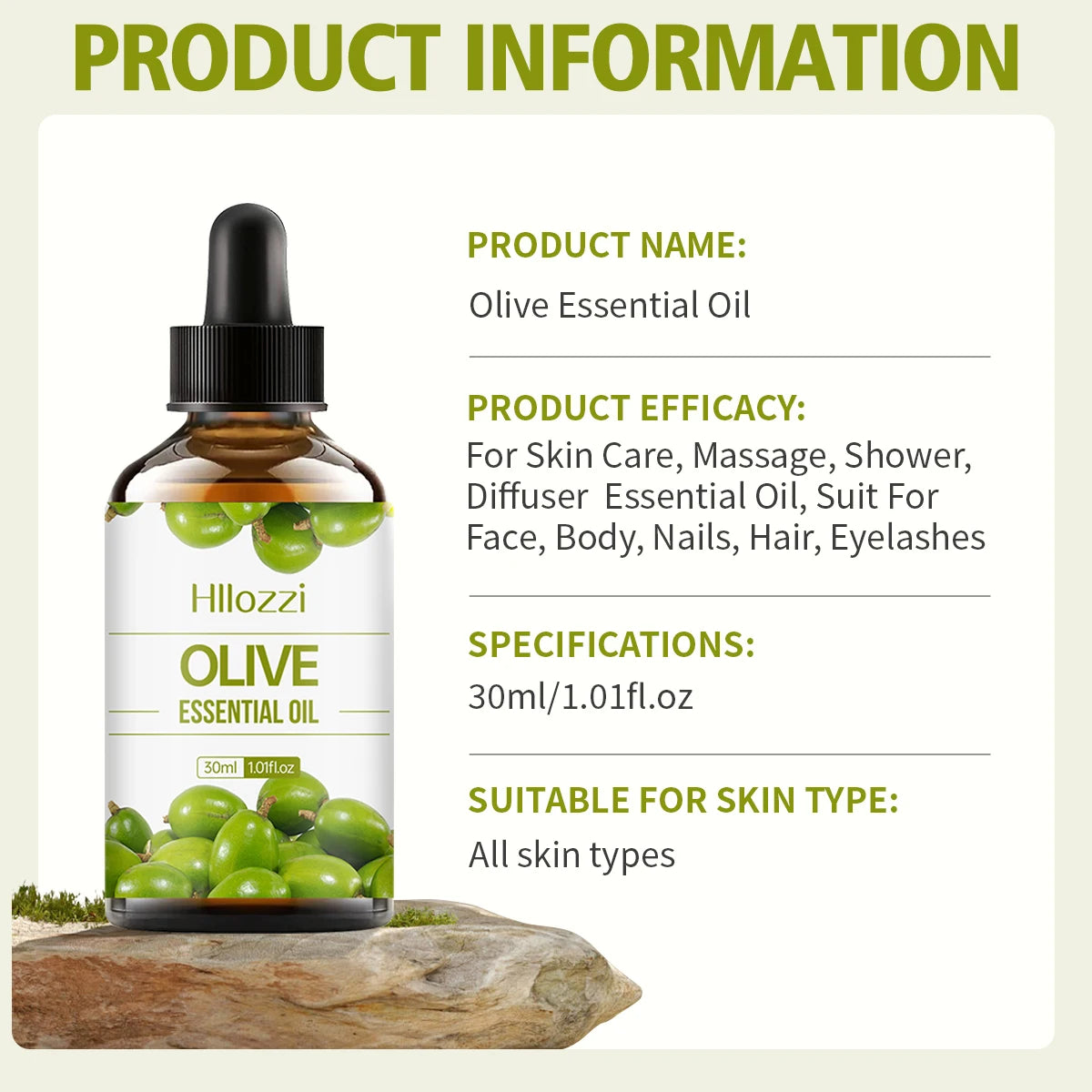 Pure Olive Essential Oil - Natural Body & Hair Care