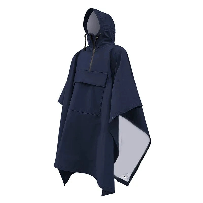 Veste Pluie DulTechwear Multifonction Unisexe - Imperméable Camping Surdimensionné Capuche Everak