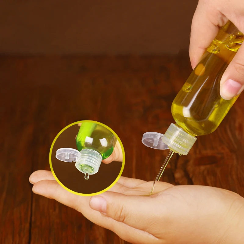 Set of 50 Multi-Size Plastic Squeeze Bottles - DIY Cosmetic Travel