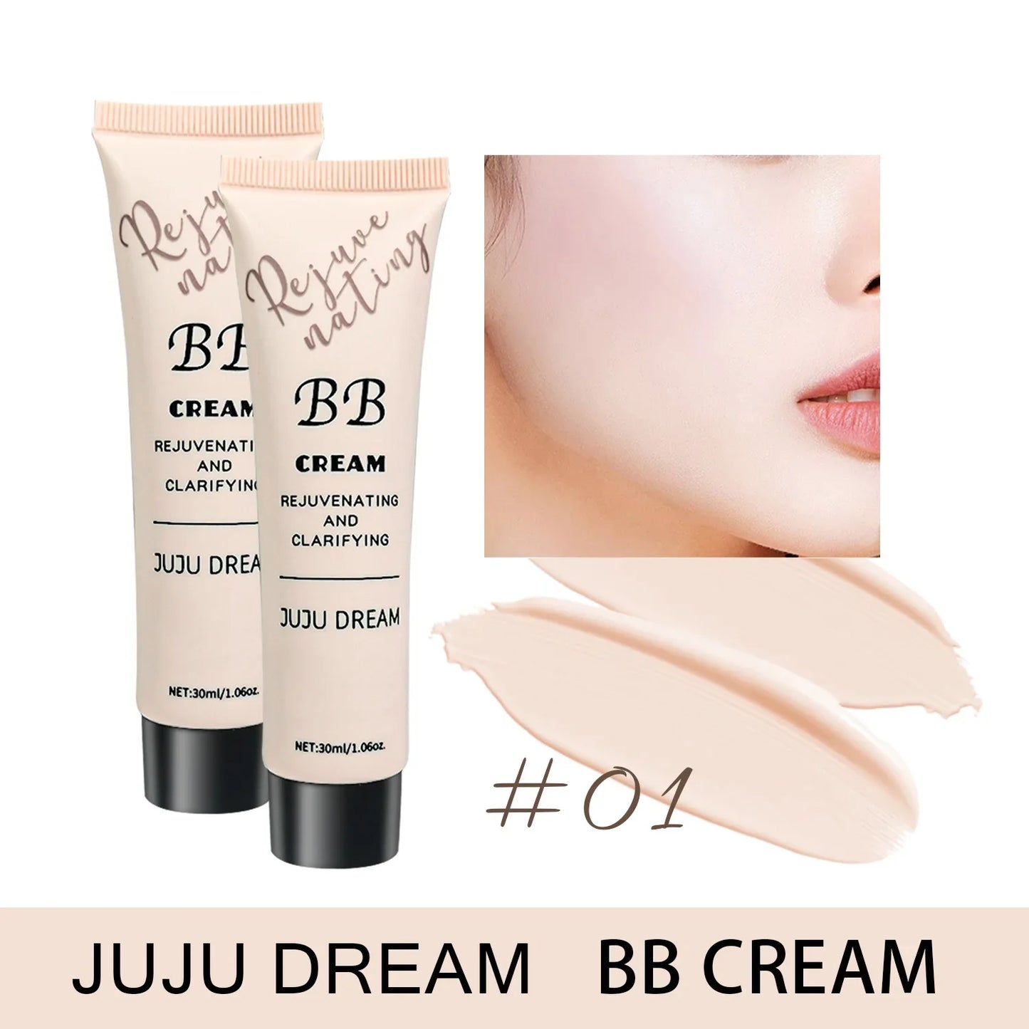 JUJU DREAM BB Crème 3-en-1 - Hydratant Fond de Teint Contrôle Sébum