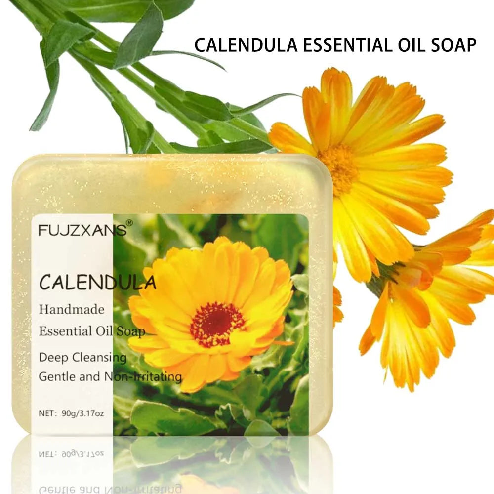 Set of 7 Handmade Soaps with Essential Oils 90g - Rose Jasmine Lavender