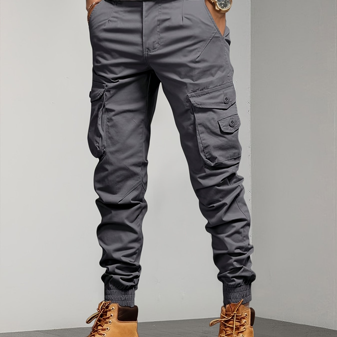 New Style Overalls Men Multi-Pocket Retro Casual Men's Pants Casual Loose Leg Pants