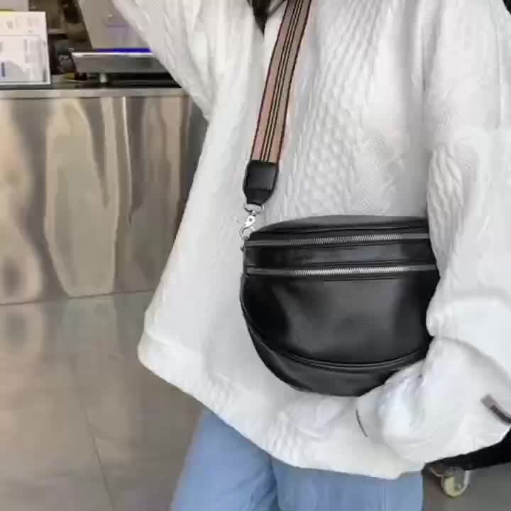 Sac Convertible Élégant Cuir Synthétique - Banane/Bandoulière Femme