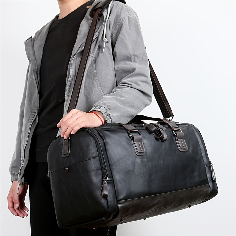 Sac de Voyage Duffel Homme - Bretelles Ajustables & Multiples Compartiments