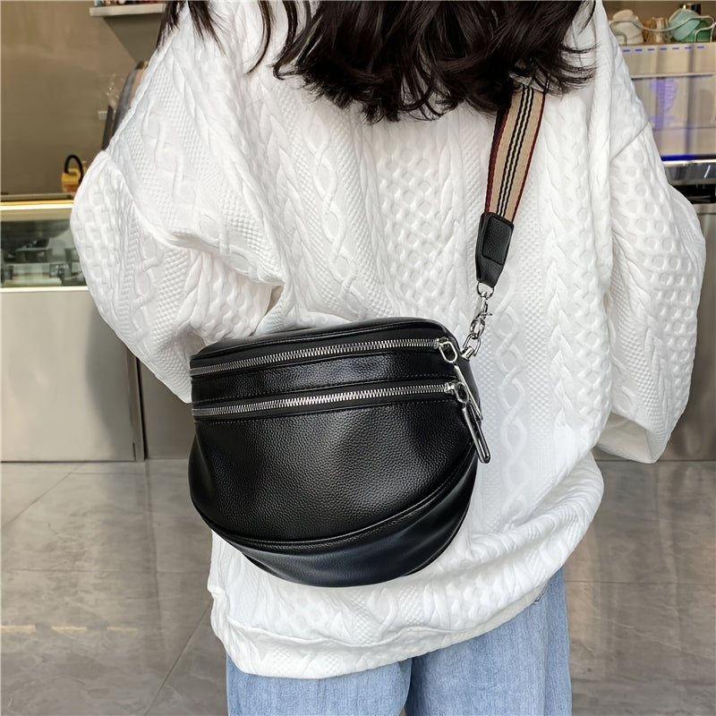 Sac Convertible Élégant Cuir Synthétique - Banane/Bandoulière Femme