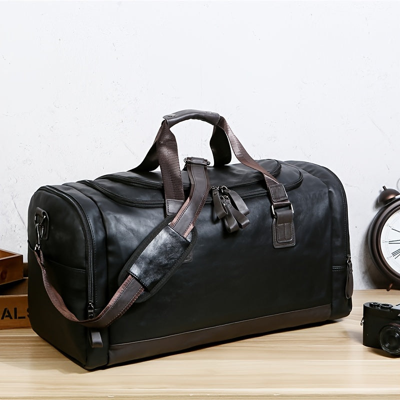 Sac de Voyage Duffel Homme - Bretelles Ajustables & Multiples Compartiments