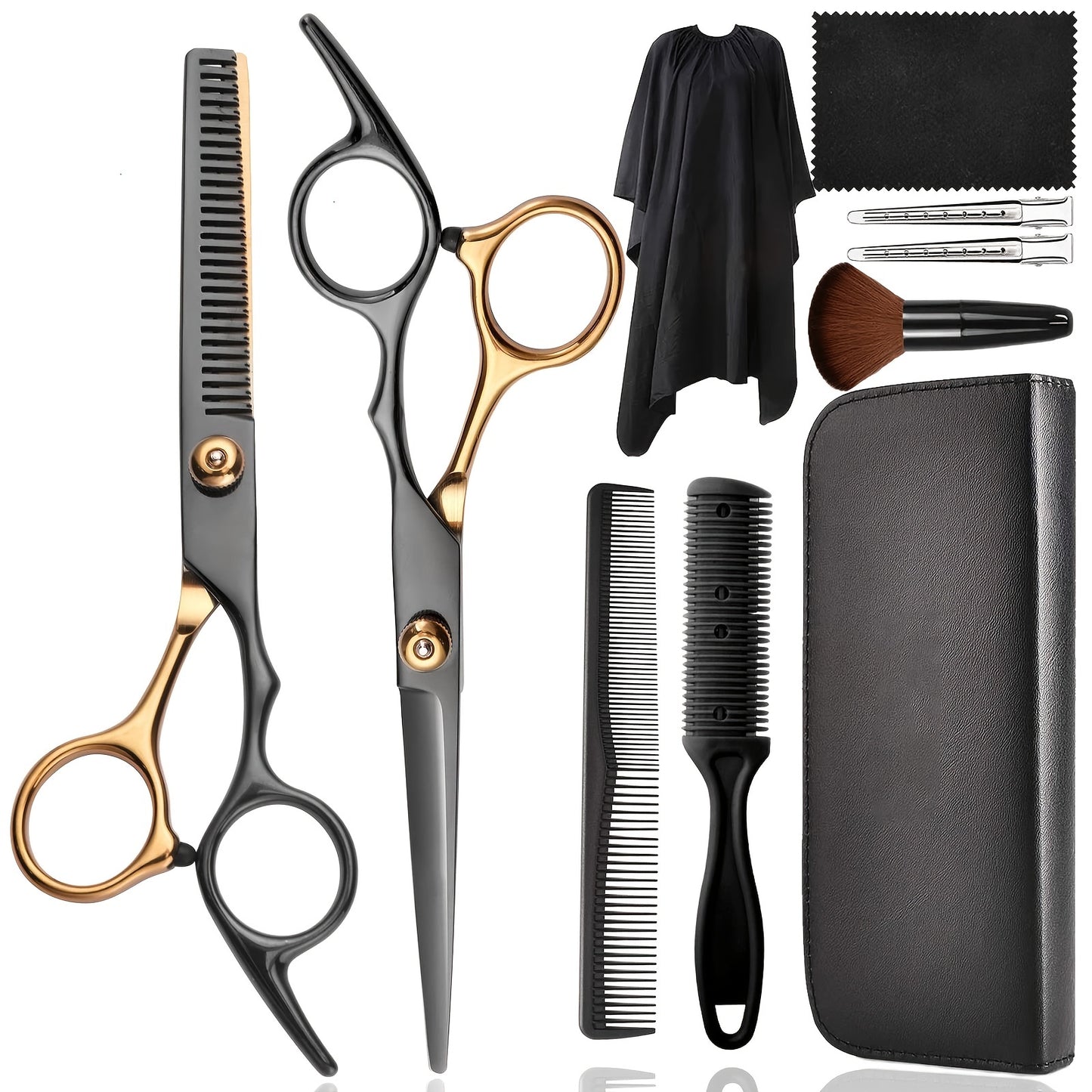 Premium Professional Hairdressing Scissors Kit 10 Pieces - Stainless Steel