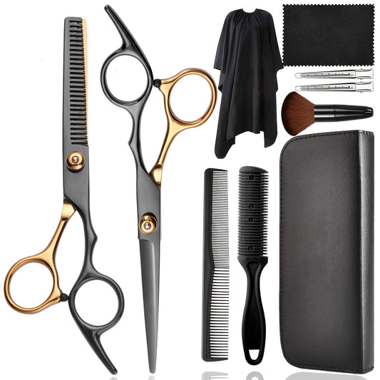 Premium Professional Hairdressing Scissors Kit 10 Pieces - Stainless Steel