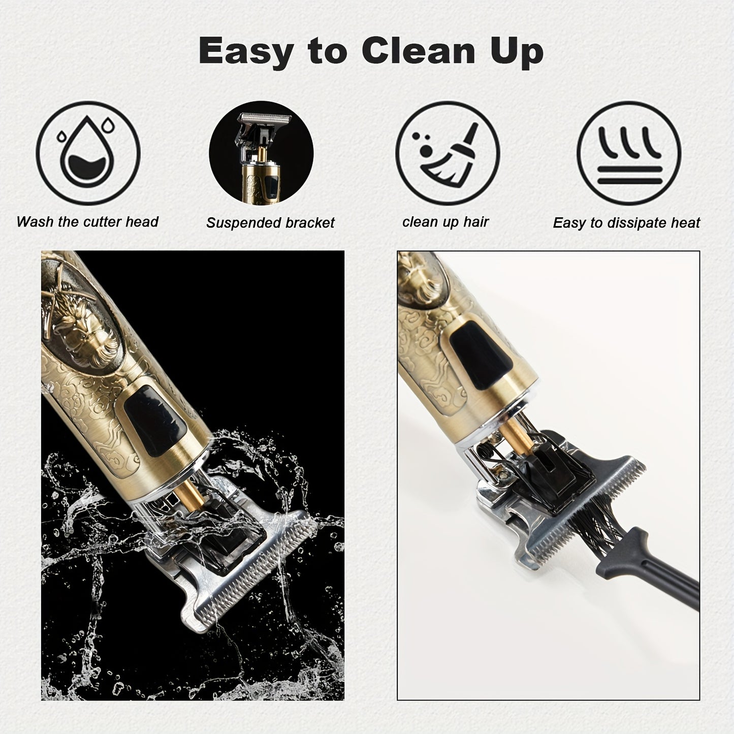 Tondeuse Cheveux Professionnelle LED - Rasoir Électrique Barbe USB-C Rechargeable