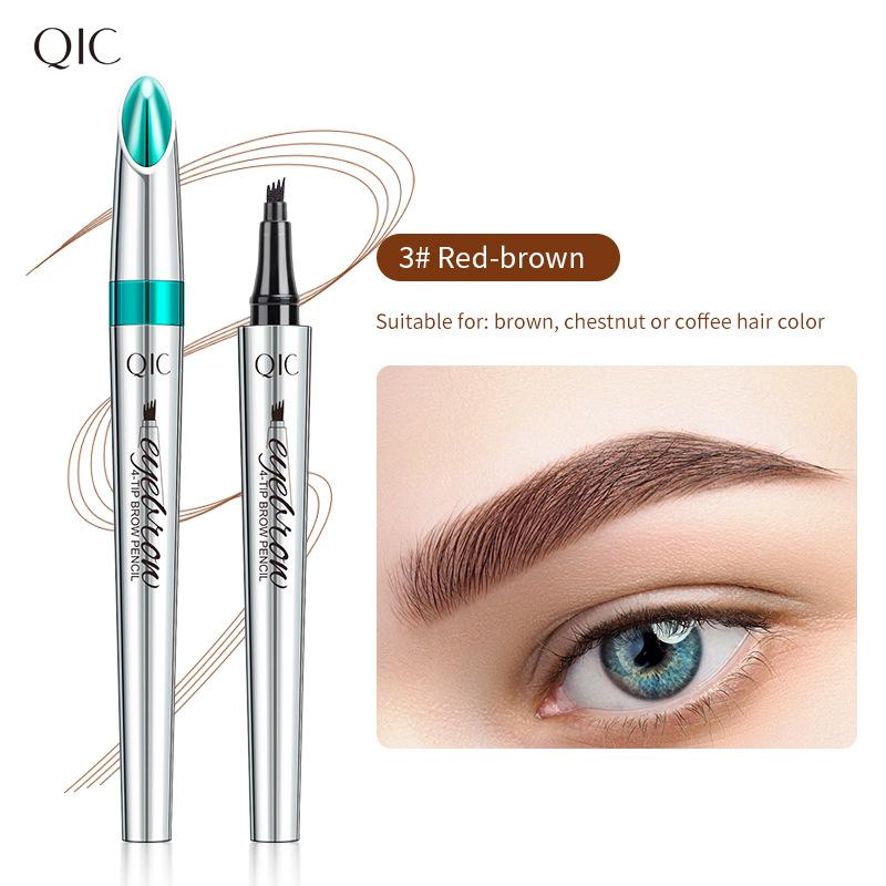 Crayon à Sourcils 4 Pointes - Waterproof Longue Tenue