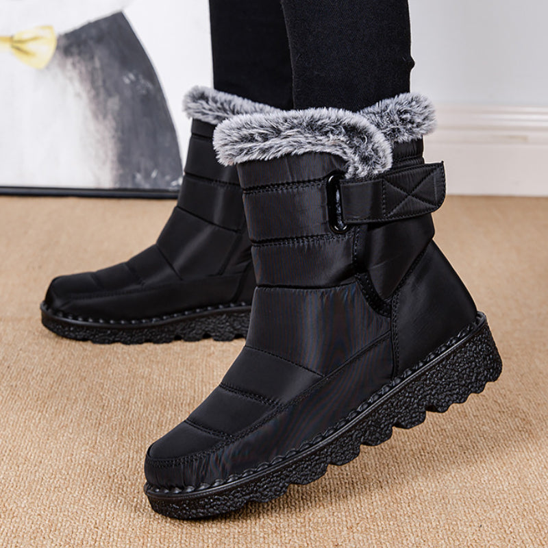 Bottes Neige Hiver Femme - Fausse Fourrure Peluche Plateforme Chaudes Bottines