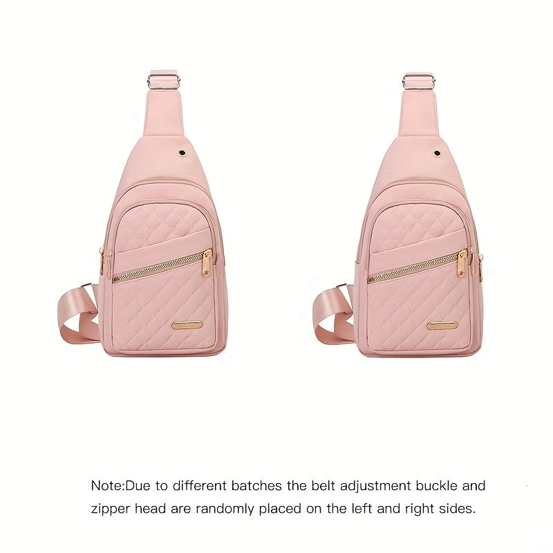 Sac Poitrine Femme Grande Capacité - Bandoulière Brodé Nylon Pliable