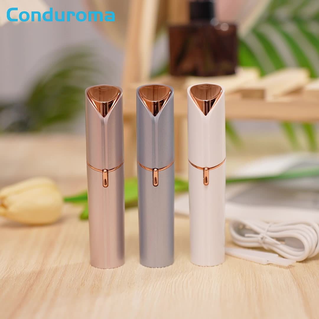 USB Rechargeable Facial Hair Remover - Painless Eyebrow Shaver for Women