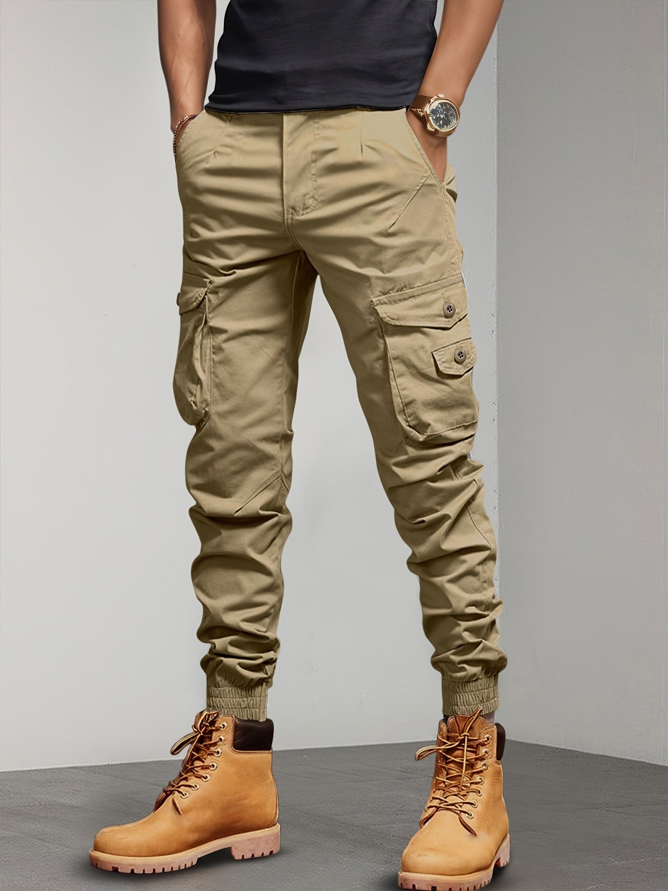 New Style Overalls Men Multi-Pocket Retro Casual Men's Pants Casual Loose Leg Pants