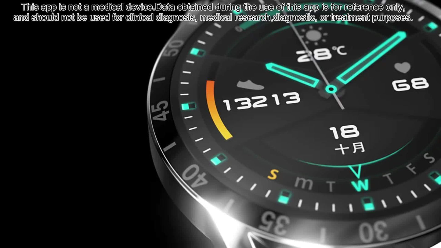 Montre Connectée Homme LIGE 2023 - Écran Tactile Bracelet Acier Appels Sport Fitness