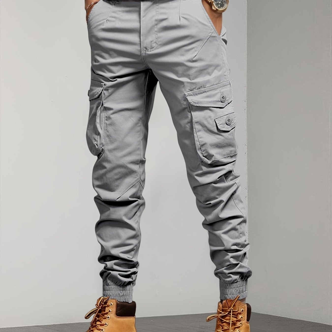 New Style Overalls Men Multi-Pocket Retro Casual Men's Pants Casual Loose Leg Pants