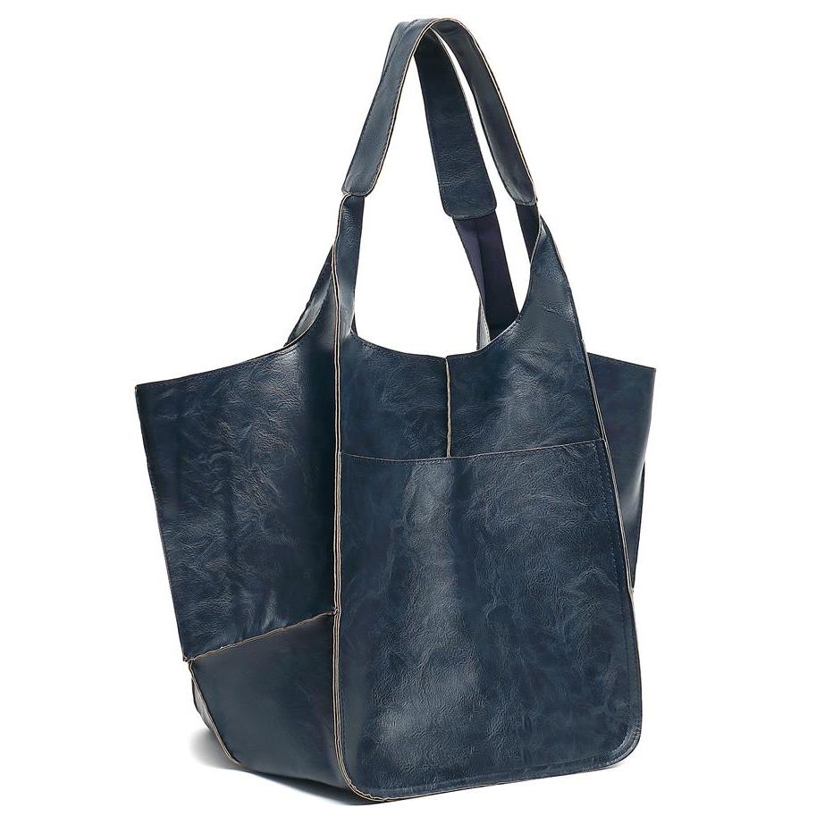 Sac Tote Rétro Femme Grande Capacité - Cuir PU Travail Voyage