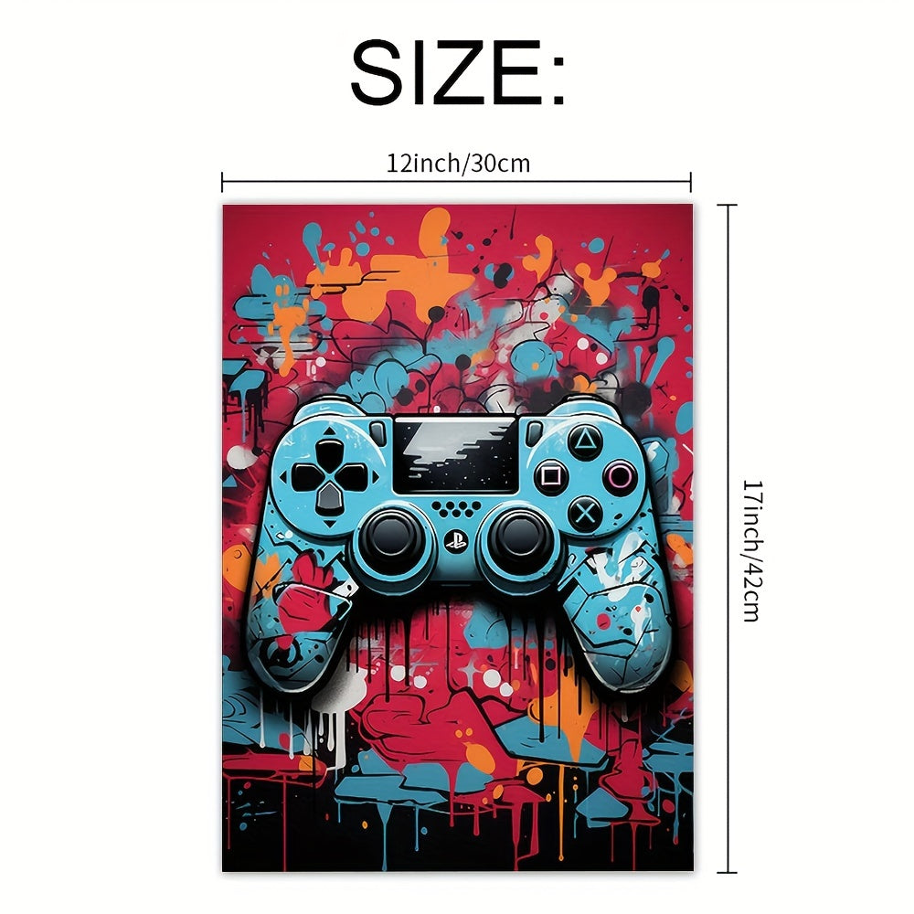 Set 3 Posters Muraux Rétro Gamer - Art Néon Gamepad 43x30cm Décoration Chambre