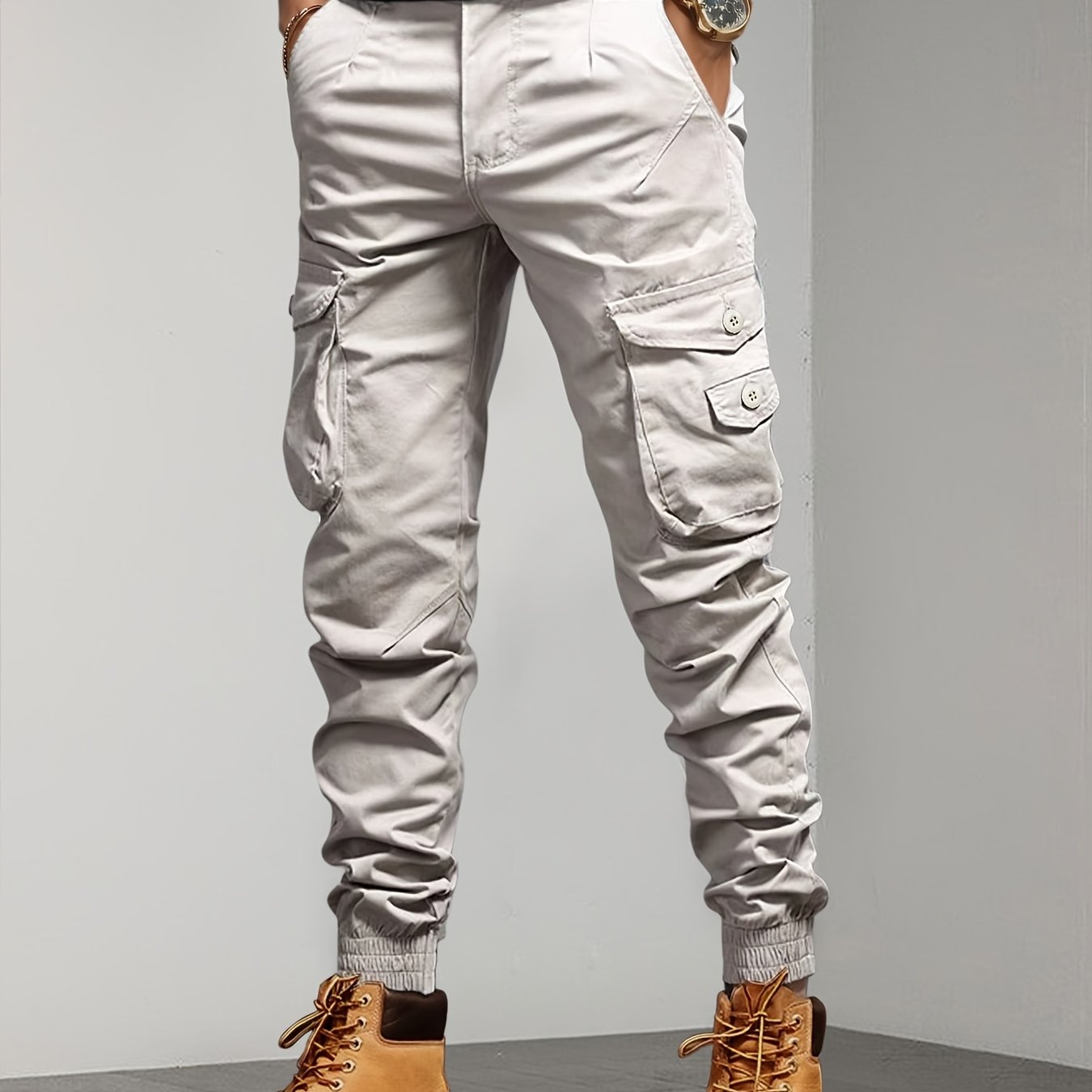 New Style Overalls Men Multi-Pocket Retro Casual Men's Pants Casual Loose Leg Pants