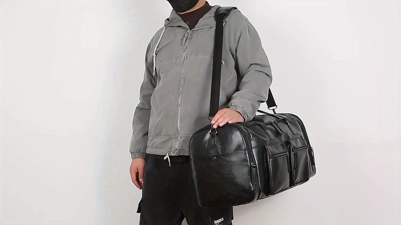 Sac de Voyage Duffel Homme - Bretelles Ajustables & Multiples Compartiments