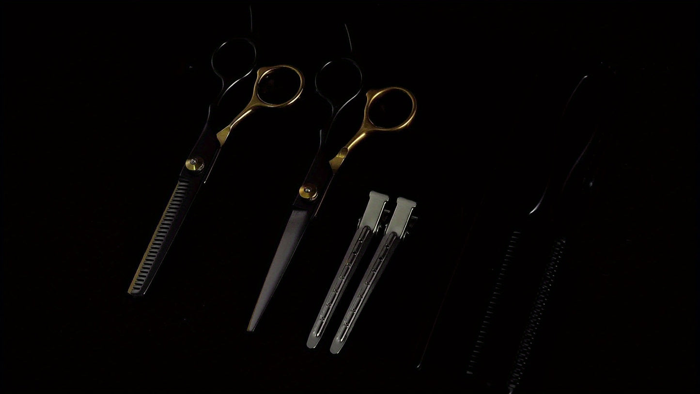 Premium Professional Hairdressing Scissors Kit 10 Pieces - Stainless Steel