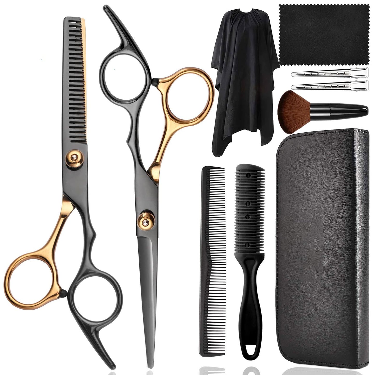 Premium Professional Hairdressing Scissors Kit 10 Pieces - Stainless Steel