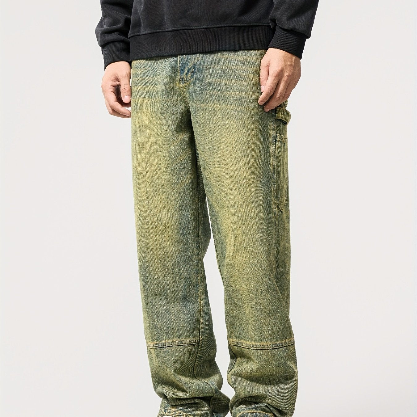 Pantalon Denim Homme Multi-Poches - Style Streetwear Rétro Loose Fit