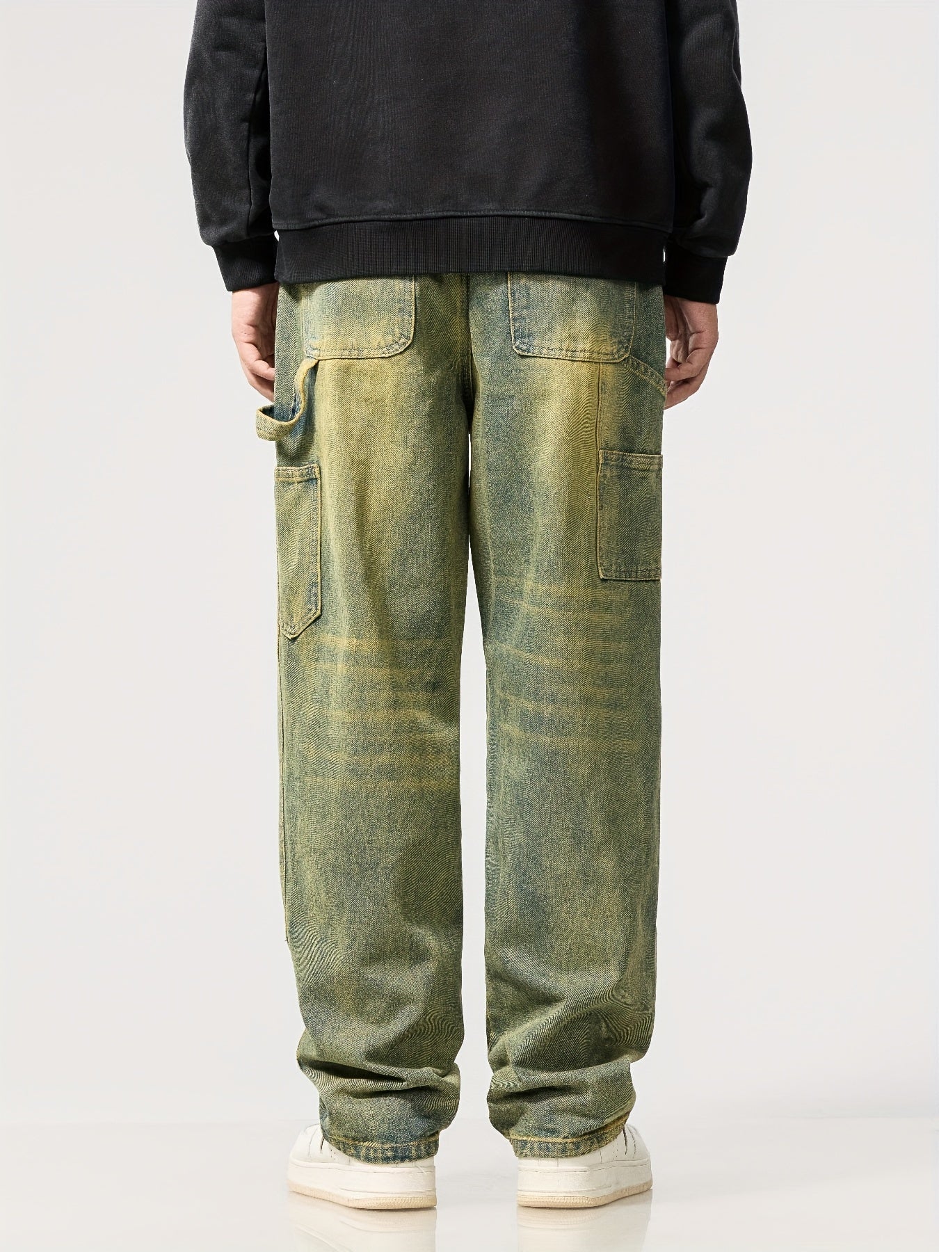 Pantalon Denim Homme Multi-Poches - Style Streetwear Rétro Loose Fit