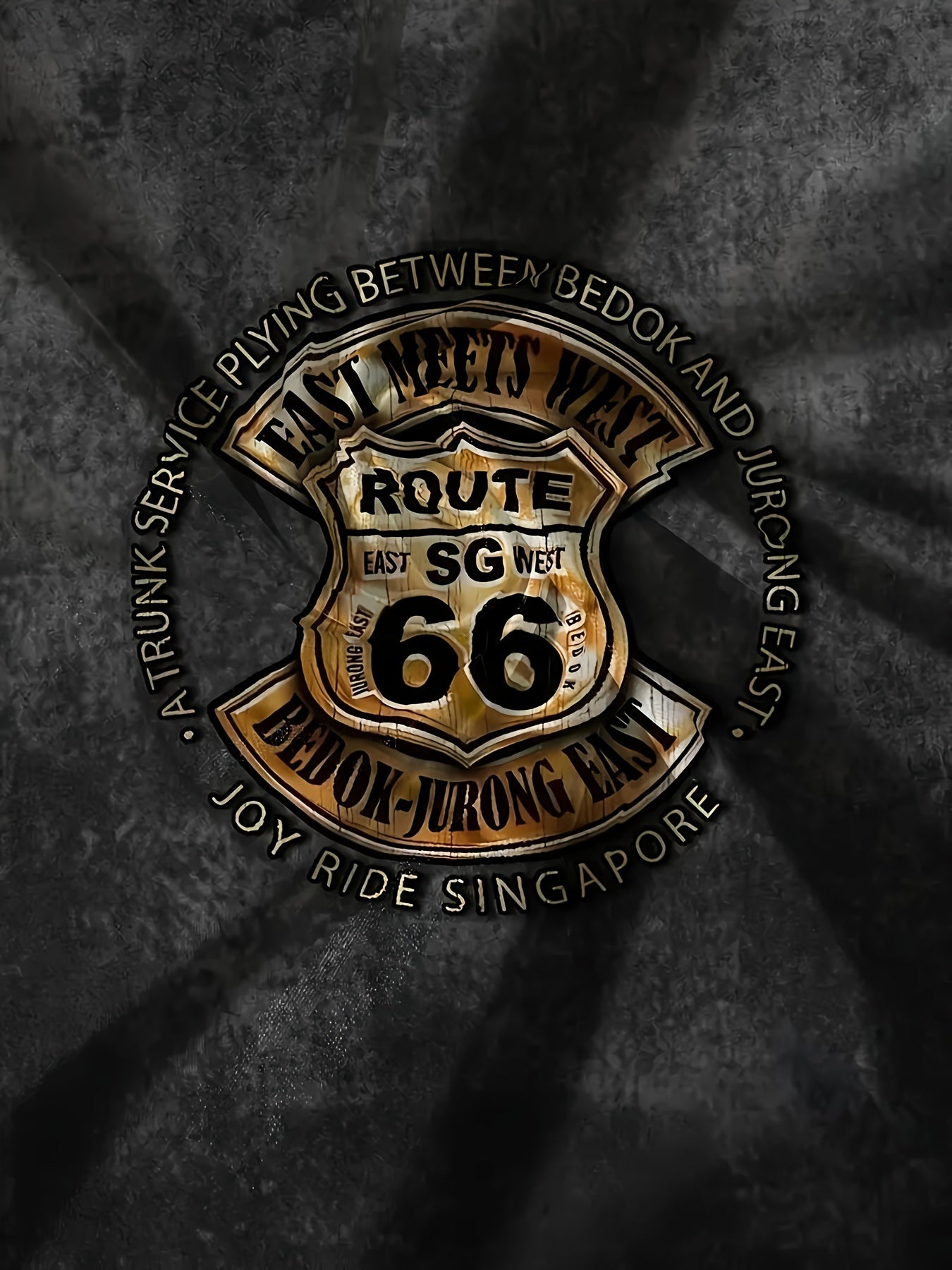 Men's Retro Route 66 Print T-Shirt, Casual Short-Sleeve, Summer Streetwear, Polyester, Round Neck, Regular Fit, Unisex, Digital Print, Outdoor Fashion
