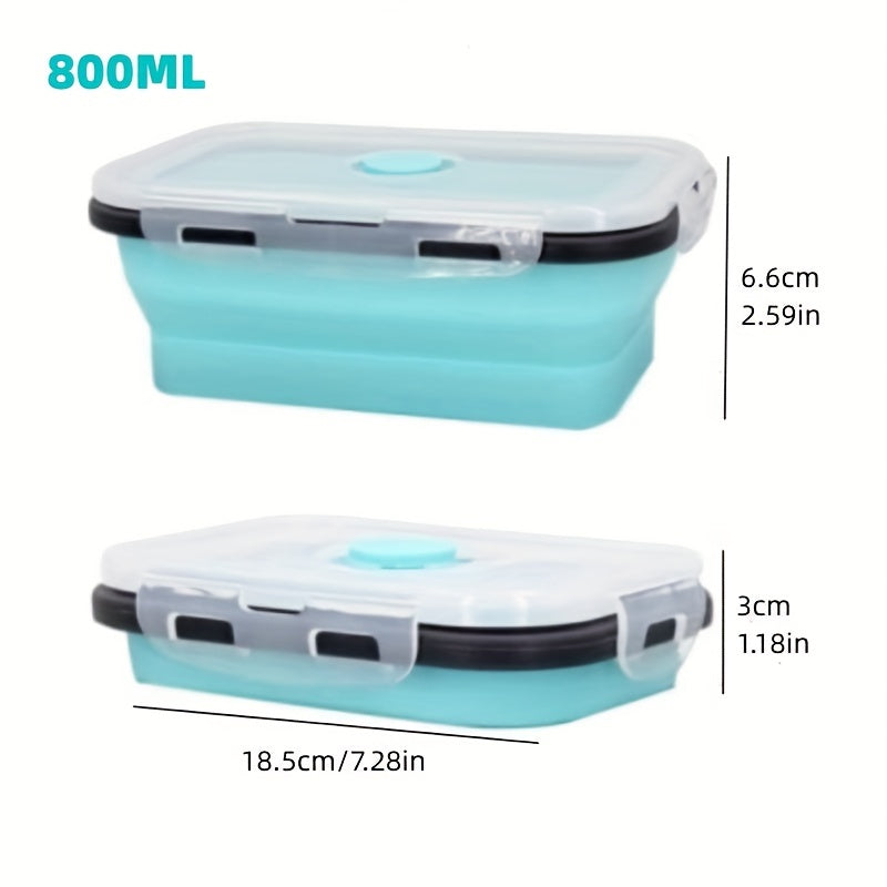 Boîtes Alimentaires Silicone Pliables Empilables - Micro-ondes Congélateur