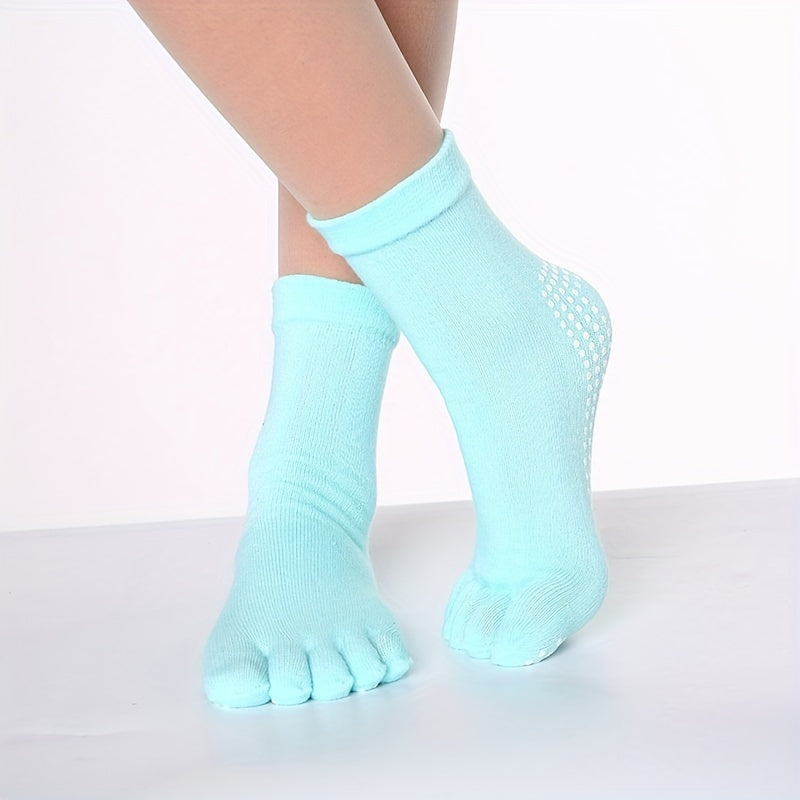 Chaussettes Yoga 5 Doigts Antidérapantes - Sport Running Femme