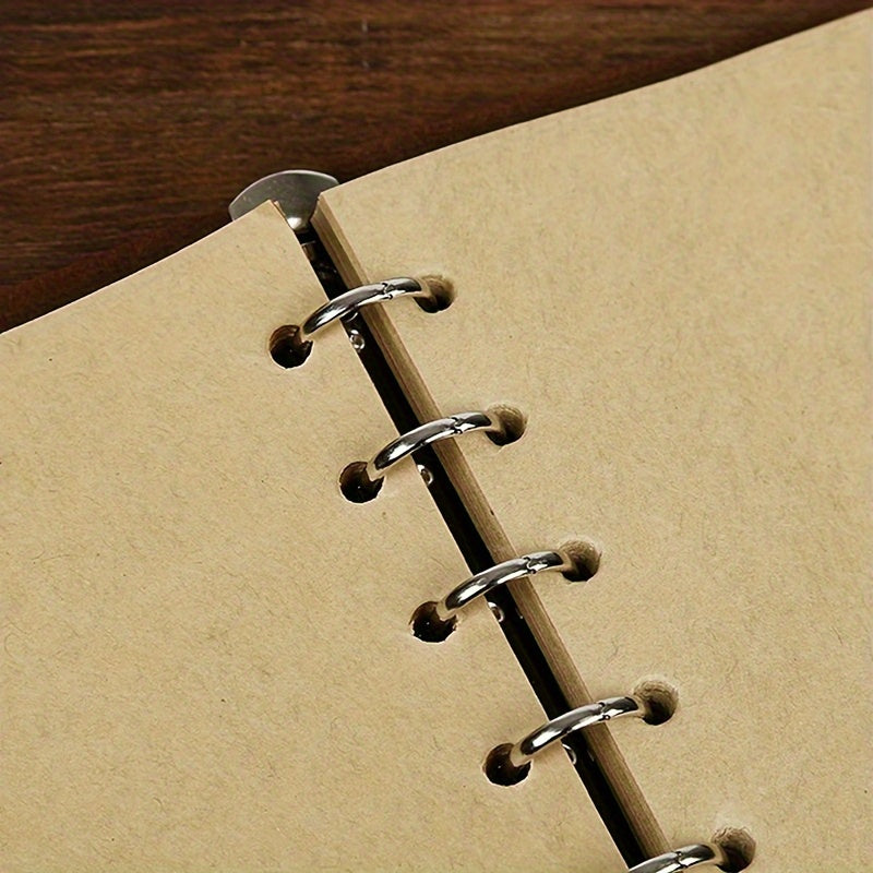 Journal Vintage Thème Pirate - Reliure Spirale Cuir Synthétique avec Boussole