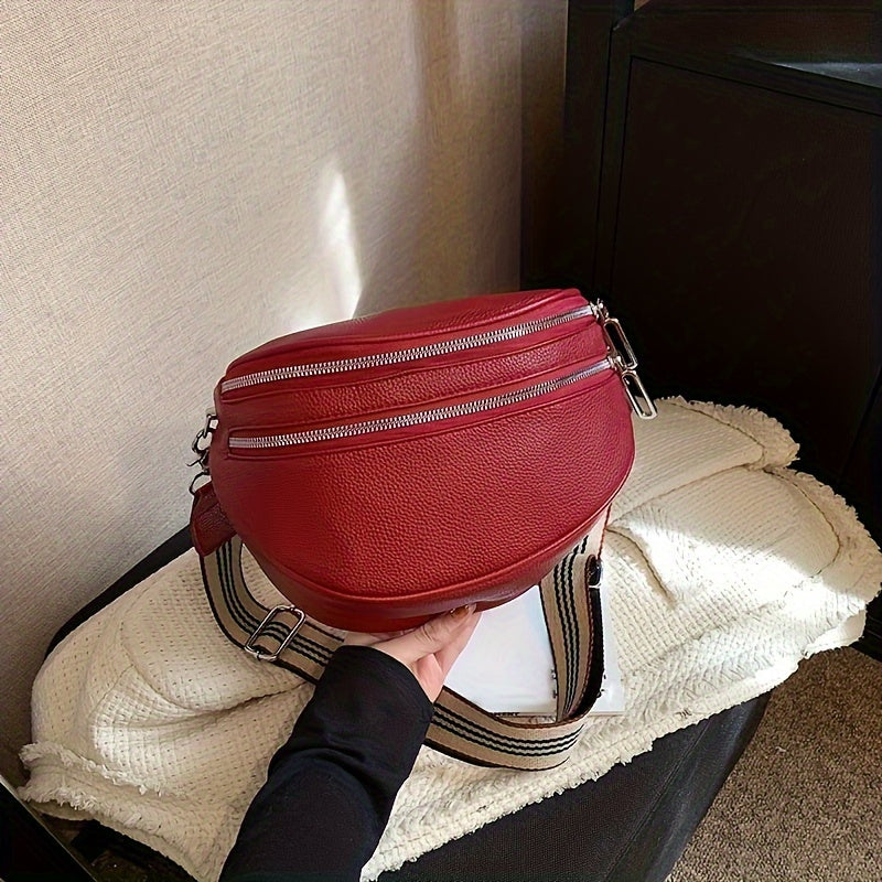 Sac Convertible Élégant Cuir Synthétique - Banane/Bandoulière Femme