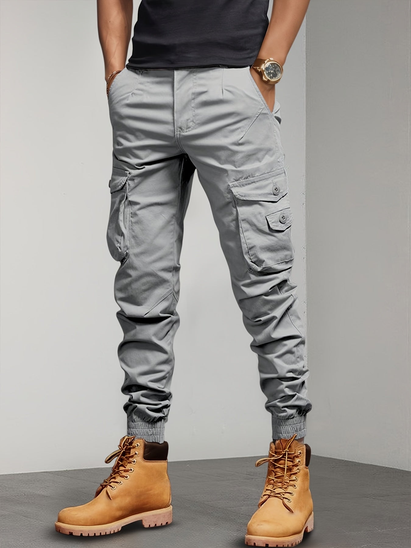 New Style Overalls Men Multi-Pocket Retro Casual Men's Pants Casual Loose Leg Pants