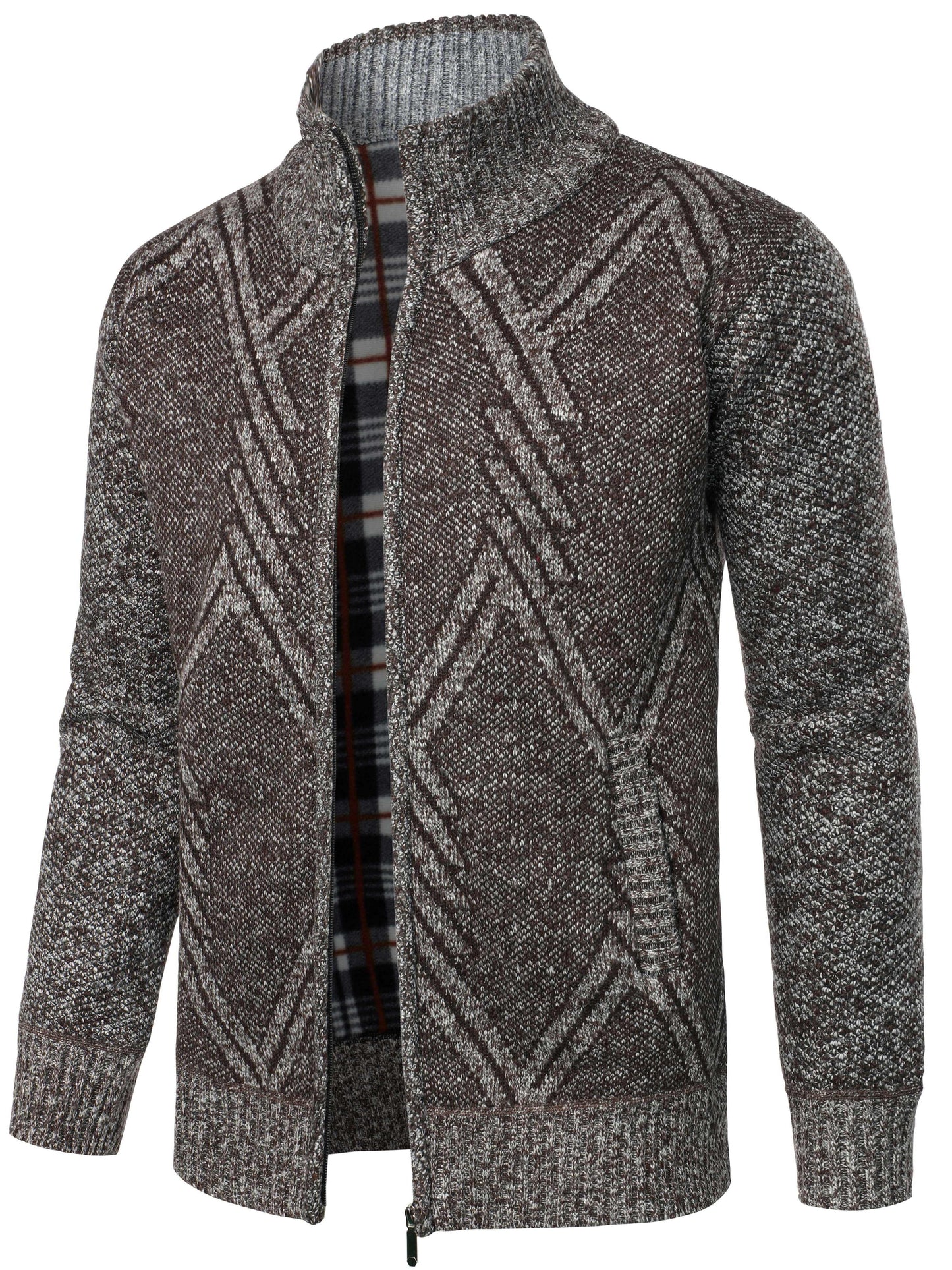 Cardigan Homme Zippé Casual - Pull Thermique Tricot Coupe Régulière