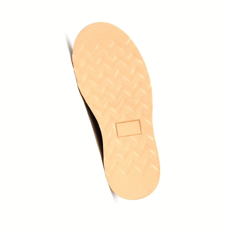 Bottes Homme Doublure Peluche - Lacets Bout Moc Toe Casual Marche Thermiques