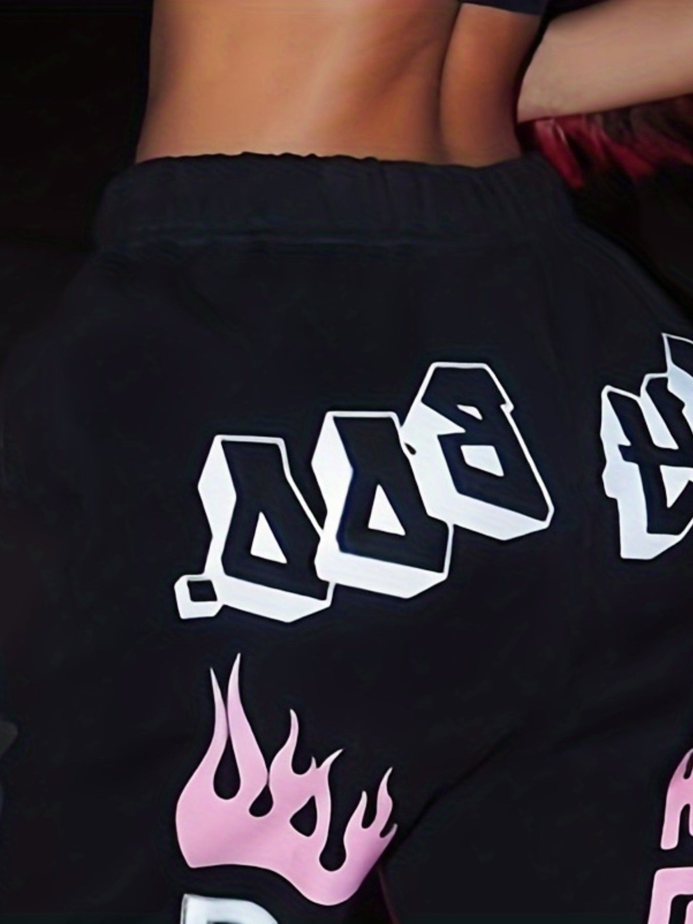 Pantalon Sport Femme Grande Taille - Jogging Imprimé Taille Élastique Oversize