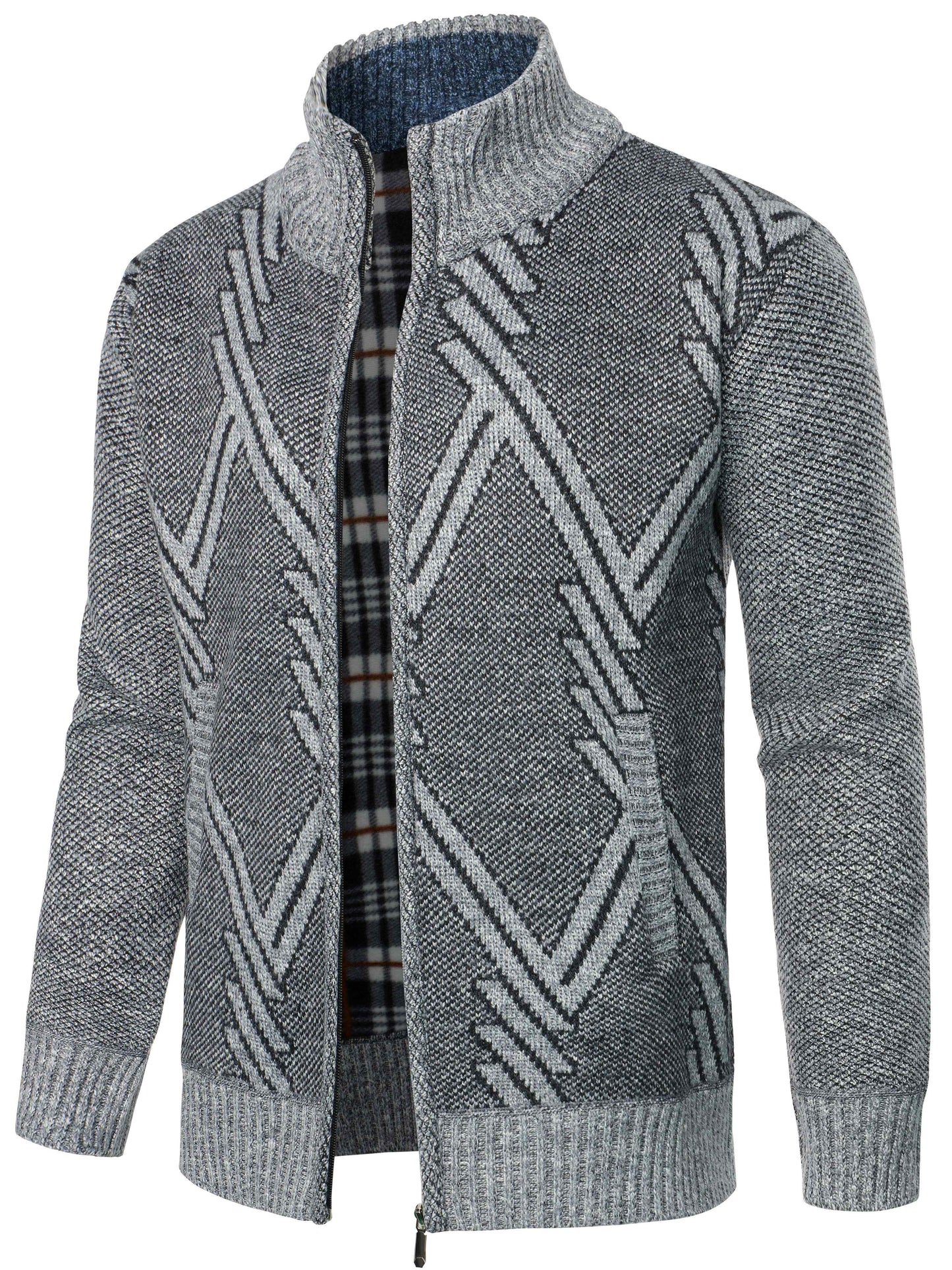 Cardigan Homme Zippé Casual - Pull Thermique Tricot Coupe Régulière