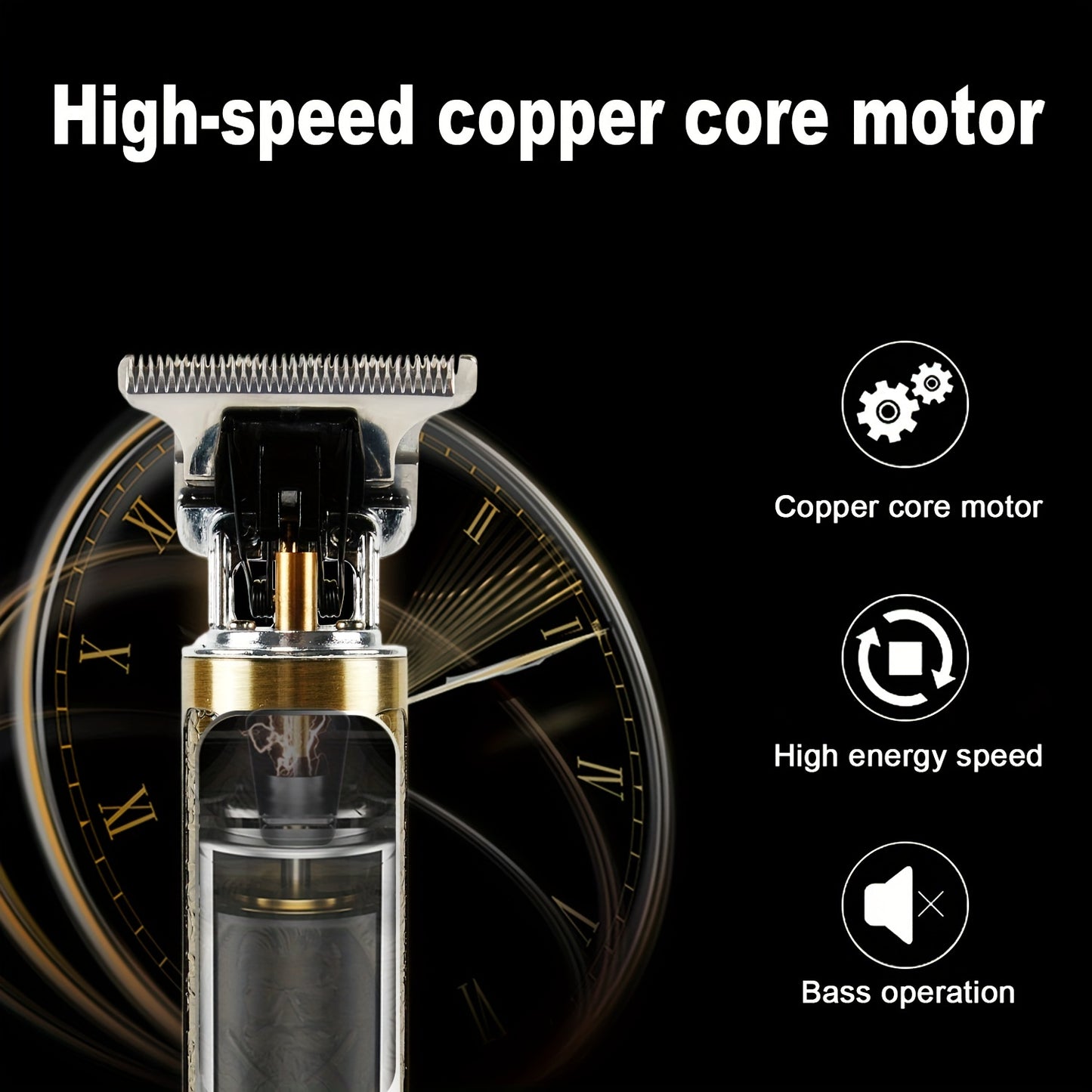 Tondeuse Cheveux Professionnelle LED - Rasoir Électrique Barbe USB-C Rechargeable