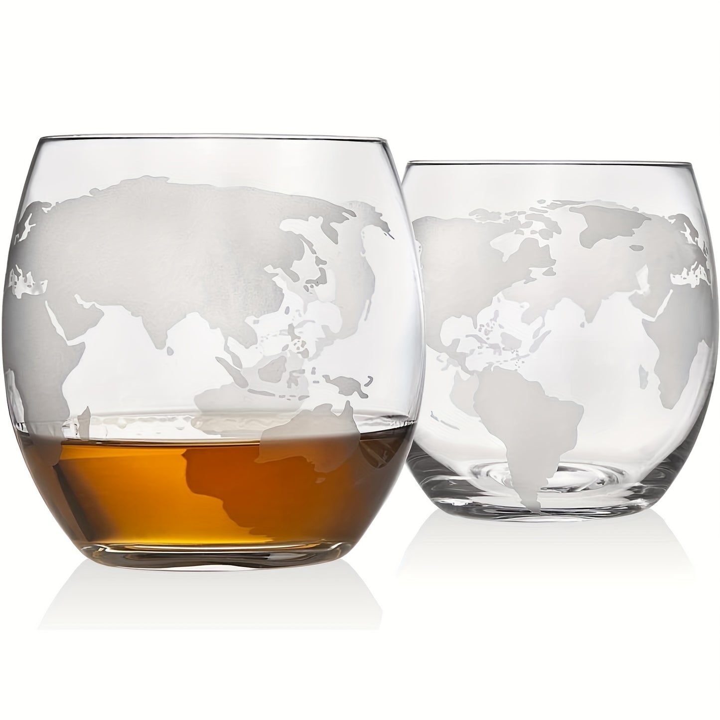 Carafe Whiskey Globe 850ml + 2 Verres - Coffret Cadeau Homme Décoration